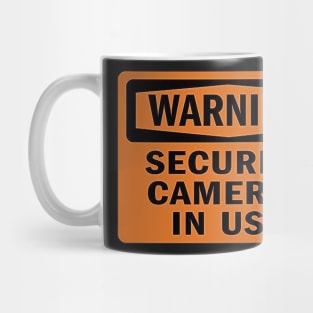 Warning Security Cameras Sign Mug